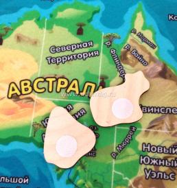 Учим материки: Австралия и Юго-Восточная Азия - игровая обучающая фетр-карта — интернет-магазин УчМаг