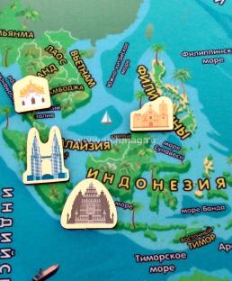 Учим материки: Австралия и Юго-Восточная Азия - игровая обучающая фетр-карта — интернет-магазин УчМаг