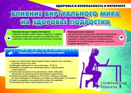 Комплект плакатов "Здоровье и безопасность подростков в сети Интернет": 4 плаката формата А3 — интернет-магазин УчМаг