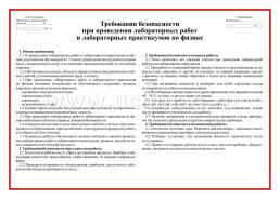 Комплект плакатов "Инструктажи по безопасности для кабинета физики": 4 плаката (Формат А3) — интернет-магазин УчМаг