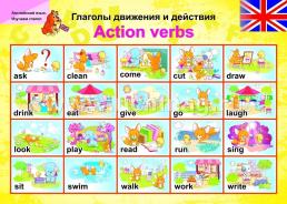 Комплект плакатов " Английский язык. Изучаем глагол". 8 плакатов — интернет-магазин УчМаг