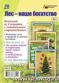 Комплект плакатов "Лес - наше богатство": 4 плаката формата А3 с методическим сопровождением — интернет-магазин УчМаг