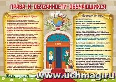 Плакат. Права и обязанности обучающихся: Формат А3 — интернет-магазин УчМаг