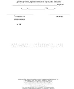 Журнал регистрации приказов (распоряжений) по субъекту розничной торговли — интернет-магазин УчМаг