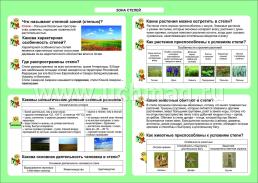 Окружающий мир. Зона степей. 1-4 классы: Таблица-плакат 420х297 — интернет-магазин УчМаг