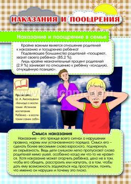 Наказания и поощрения. Ширмы с информацией для родителей и педагогов из 6 секций — интернет-магазин УчМаг