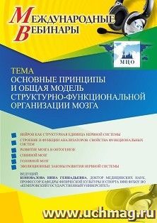 Участие в офлайн-вебинаре «Основные принципы и общая модель структурно-функциональной организации мозга» (объем 2 ч.) — интернет-магазин УчМаг